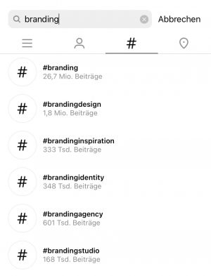 instagram beliebte hashtags suche vorschläge